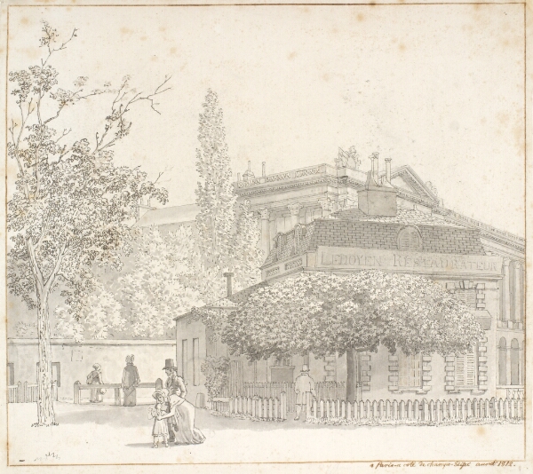 C.W. Eckersberg, Resturant Ledoyen ved Place de la Concorde nær Champs-Élysées, Paris