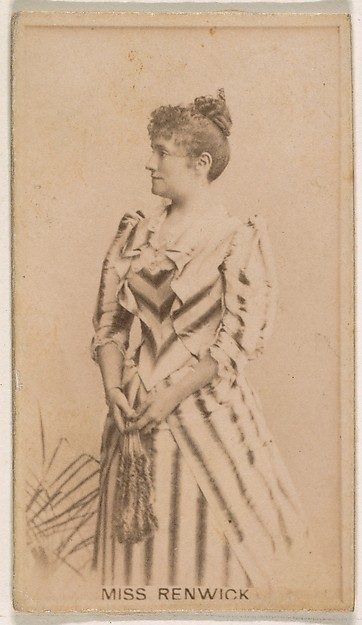 Kinney Brothers Tobacco Company, Miss Renwick, from the Actresses series (N245) issued by Kinney Brothers to promote Sweet Caporal Cigarettes