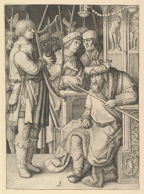 Lucas van Leyden, David Playing the Harp Before Saul