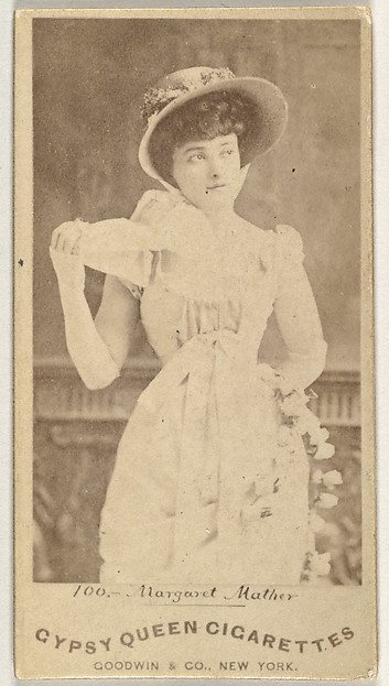 Goodwin & Company, Margaret Mather, from the Actors and Actresses series (N171) for Gypsy Queen Cigarettes