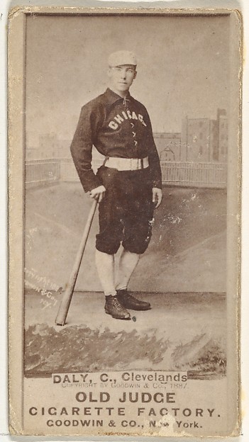Goodwin & Company, Hugh Ignatius Daily, Catcher, Cleveland, from the Old Judge series (N172) for Old Judge Cigarettes