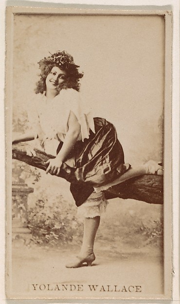 Kinney Brothers Tobacco Company, Yolande Wallace, from the Actresses series (N245) issued by Kinney Brothers to promote Sweet Caporal Cigarettes