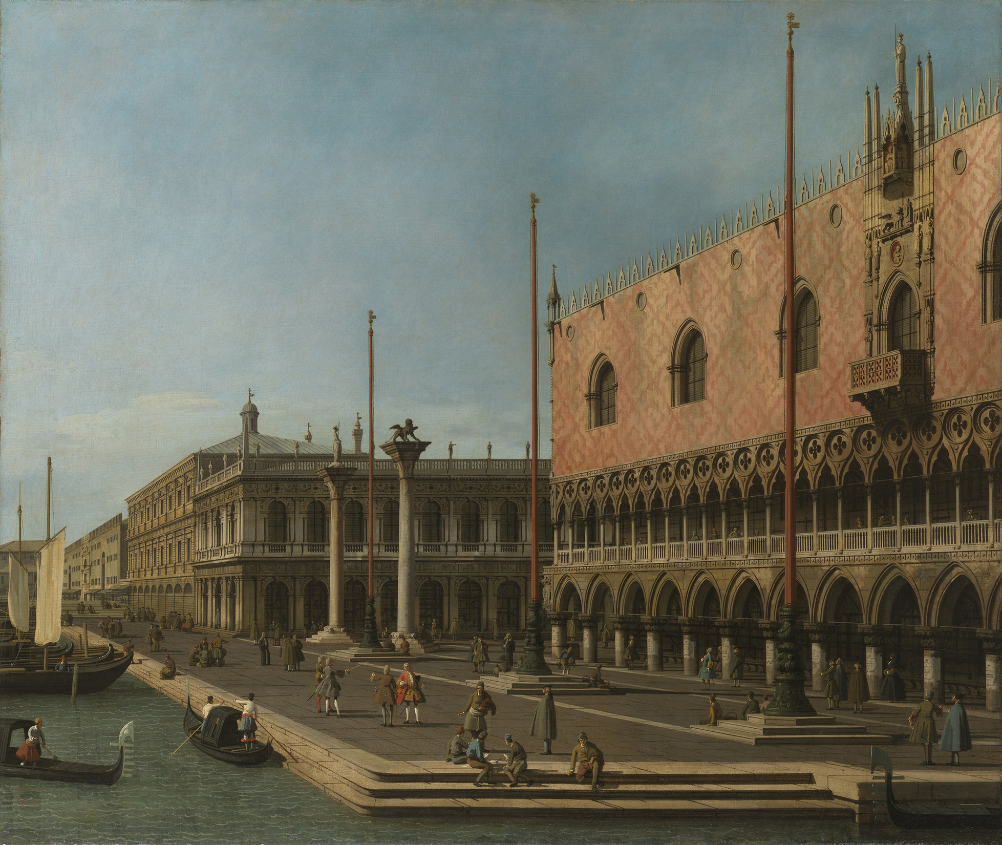 Canaletto, Capriccio of the Molo and the Doges's Palace
