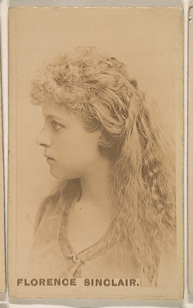 Kinney Brothers Tobacco Company, Florence Sinclair, from the Actresses series (N246), Type 1, issued by Kinney Brothers to promote Sporting Extra Cigarettes