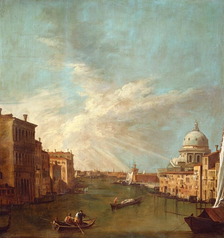 Canaletto, Venice: The Grand Canal towards the Bacino, with Santa Maria della Salute