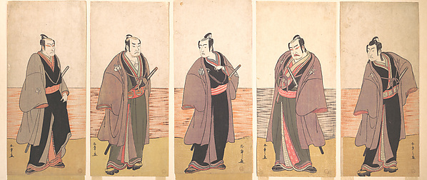 Katsukawa Shunshō　勝川春章, Ichikawa Danjuro V as a Chivalrous Commoner (Gonin Otoko) from the Play "Hatsumonbi kuruwa Soga"