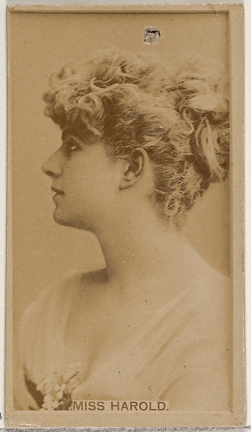 Allen & Ginter, Miss Harold, from the Actors and Actresses series (N45, Type 8) for Virginia Brights Cigarettes