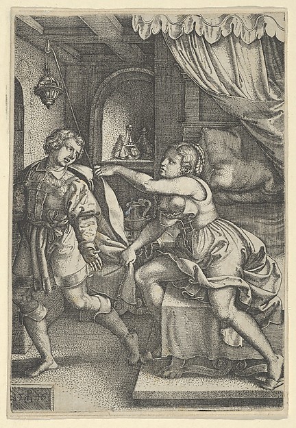 Georg Pencz, Joseph and Potiphar's Wife, from "The Story of Joseph"