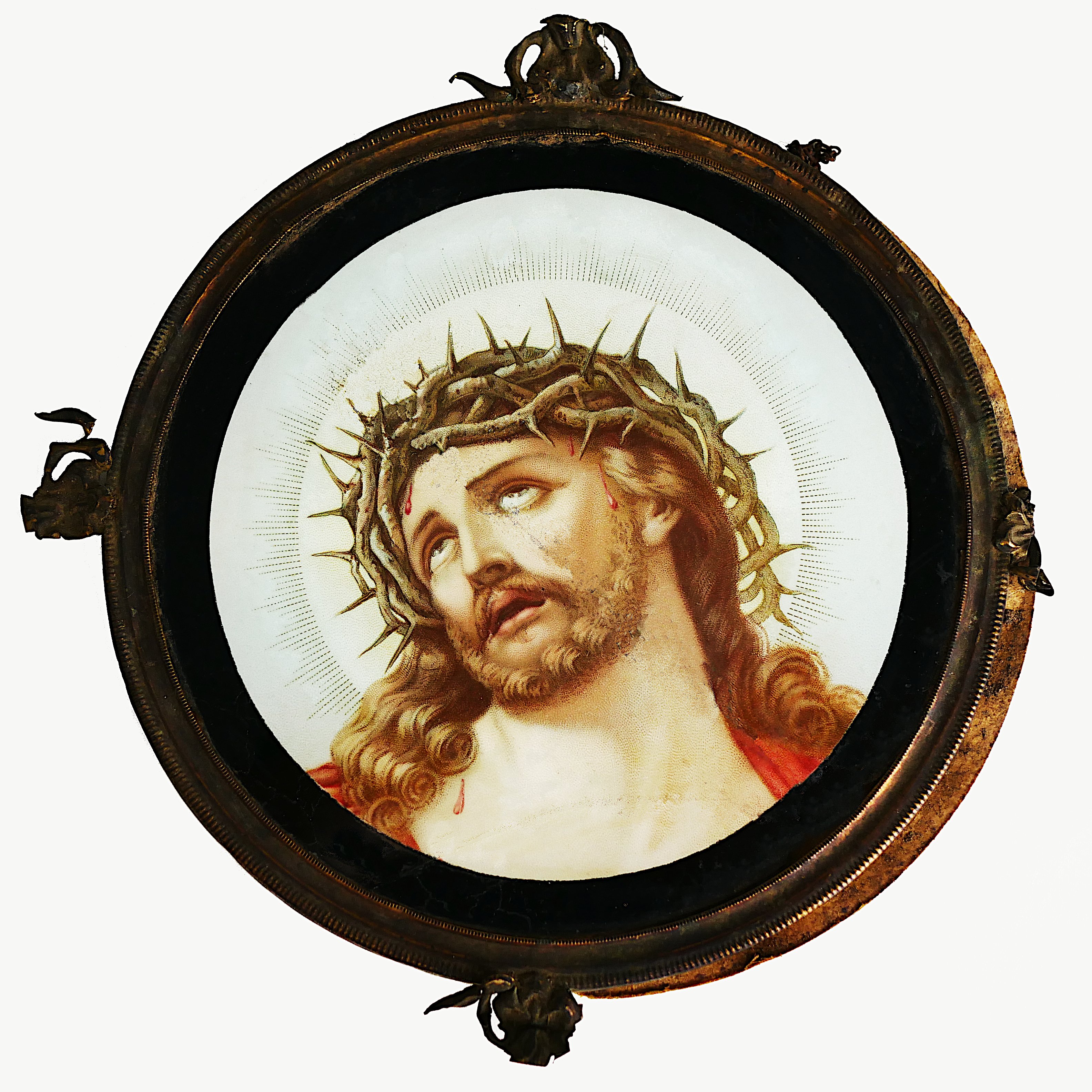 Jesus Christus, Ofenrohrbild Ecce Homo (Christus mit der Dornenkrone)
