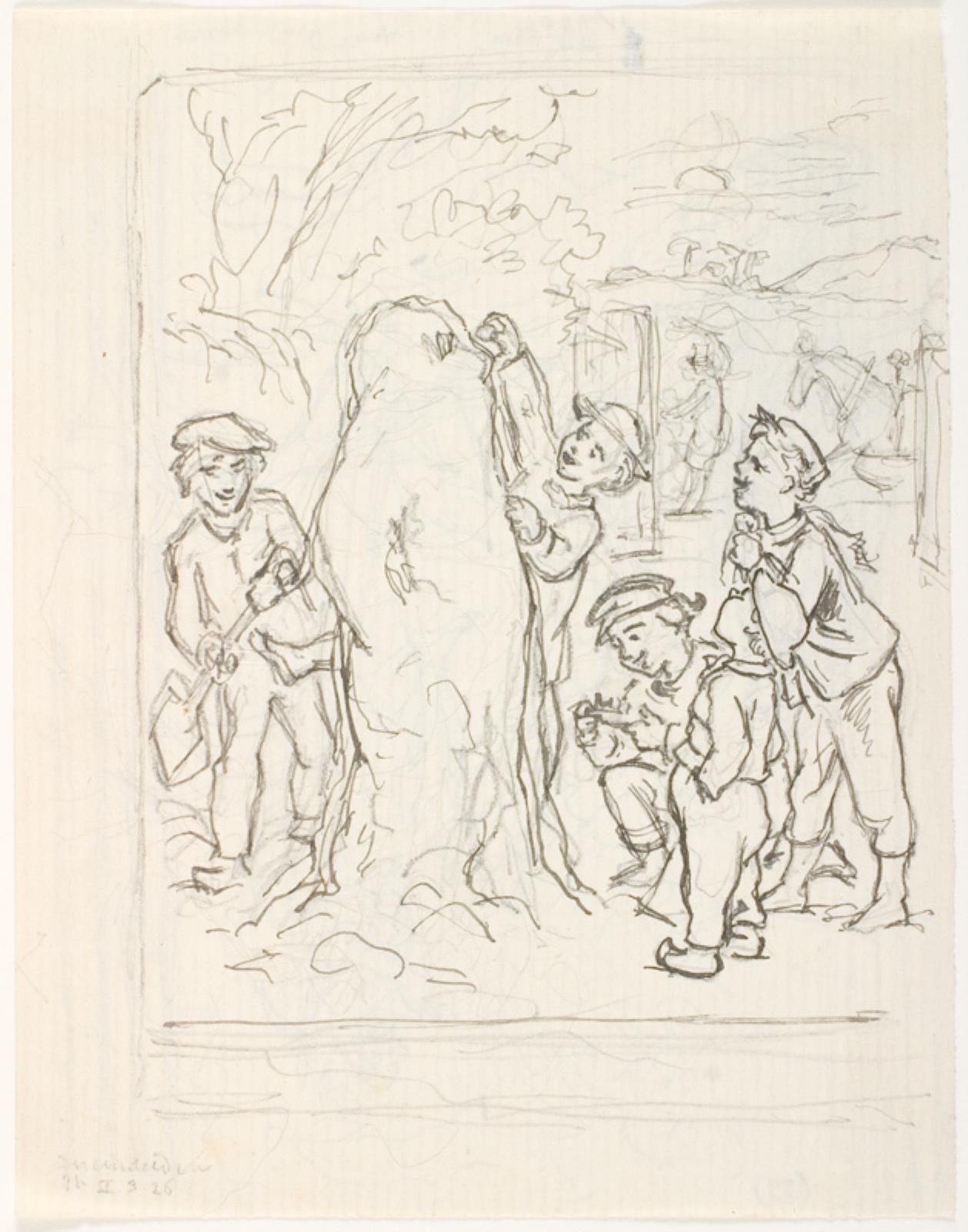 Lorenz Frølich, Illustrationsudkast til H.C. Andersen, Snemanden