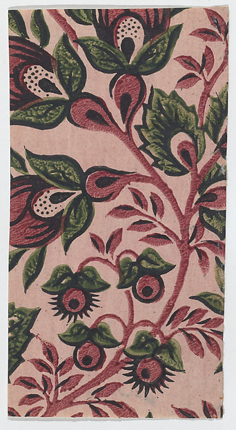Anonymous, Small sheet with overall floral pattern
