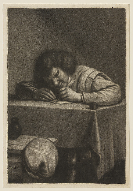 Wallerant Vaillant, Man at a Table Writing