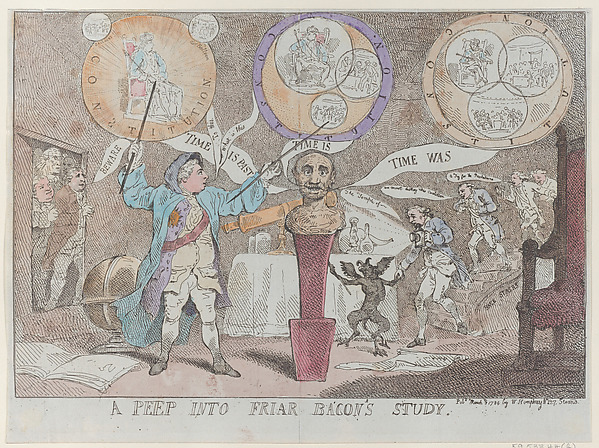 Thomas Rowlandson, A Peep into Friar Bacon's Study