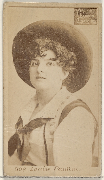 Allen & Ginter, Card 809, Louise Paullin, from the Actors and Actresses series (N45, Type 2) for Virginia Brights Cigarettes