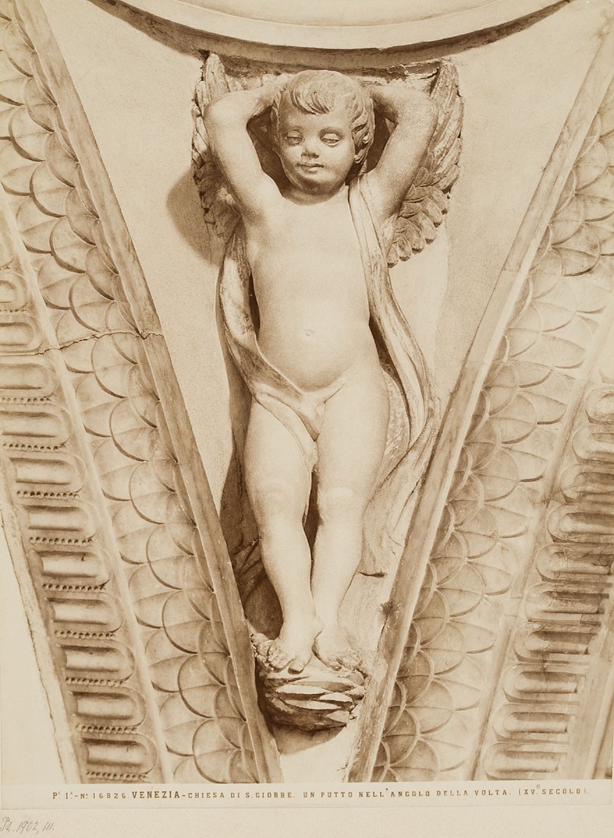 Fratelli Alinari, Putto im Gewölbezwickel (15. Jahrhundert), San Giobbe, Venedig