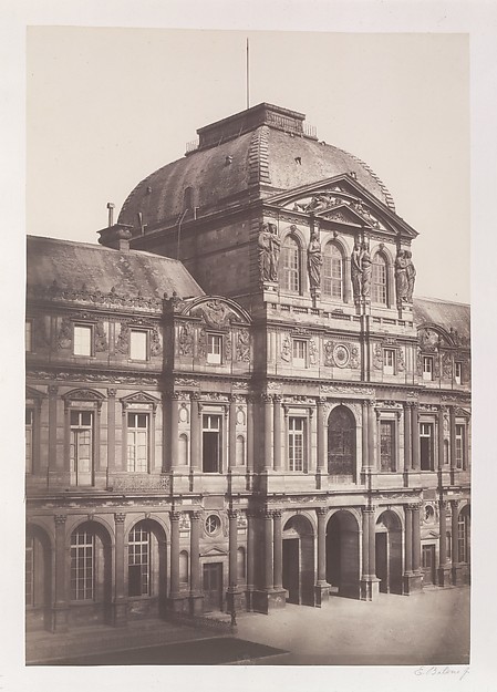 Edouard Baldus, Pavillon de l'Horloge, Louvre