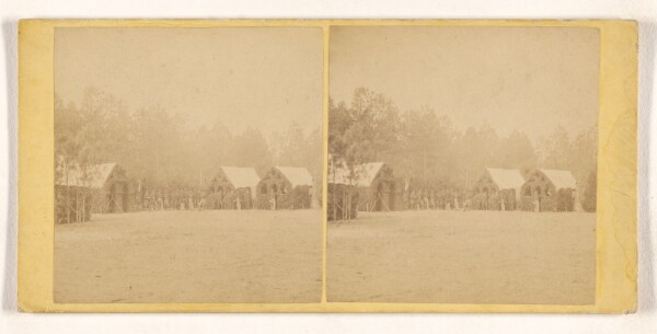 Timothy H. O'Sullivan, Winter Camp of Detachment 50th N.Y. Vol. Engineers. Group of Officers at Headquaters. Nov., 1864.