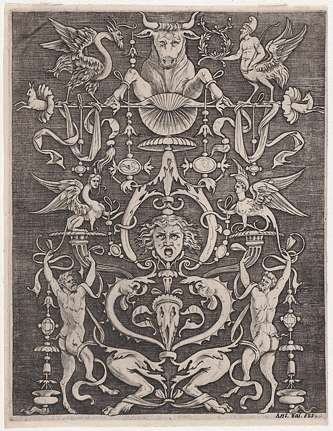 Agostino Veneziano (Agostino dei Musi), Ornamental Panel