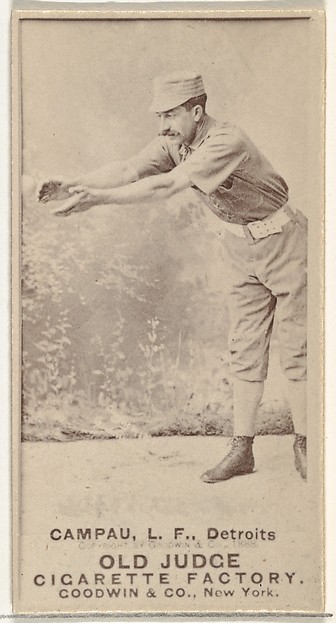 Goodwin & Company, Charles Columbus "Count" Campau, Left Field, Detroit Wolverines, from the Old Judge series (N172) for Old Judge Cigarettes