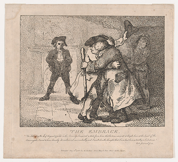Thomas Rowlandson, The Embrace (Picturesque Beauties of Boswell, Part the First)