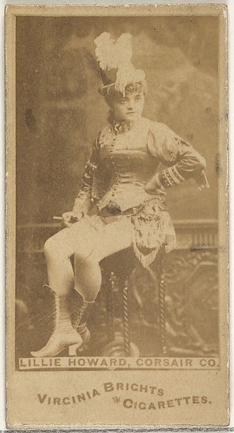 Allen & Ginter, Lillie Howard, Corsair Co., from the Actors and Actresses series (N45, Type 1) for Virginia Brights Cigarettes