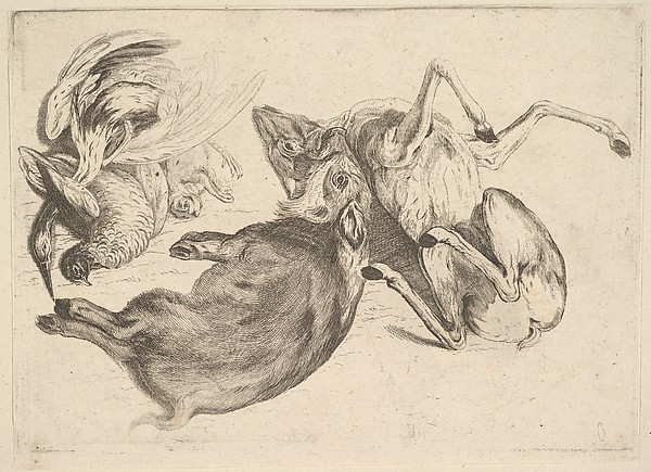 Wenceslaus Hollar, Boar, deer, heron and other game