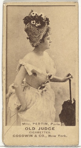 Goodwin & Company, Mlle. Pertin, Paris, from the Actors and Actresses series (N171) for Old Judge Cigarettes