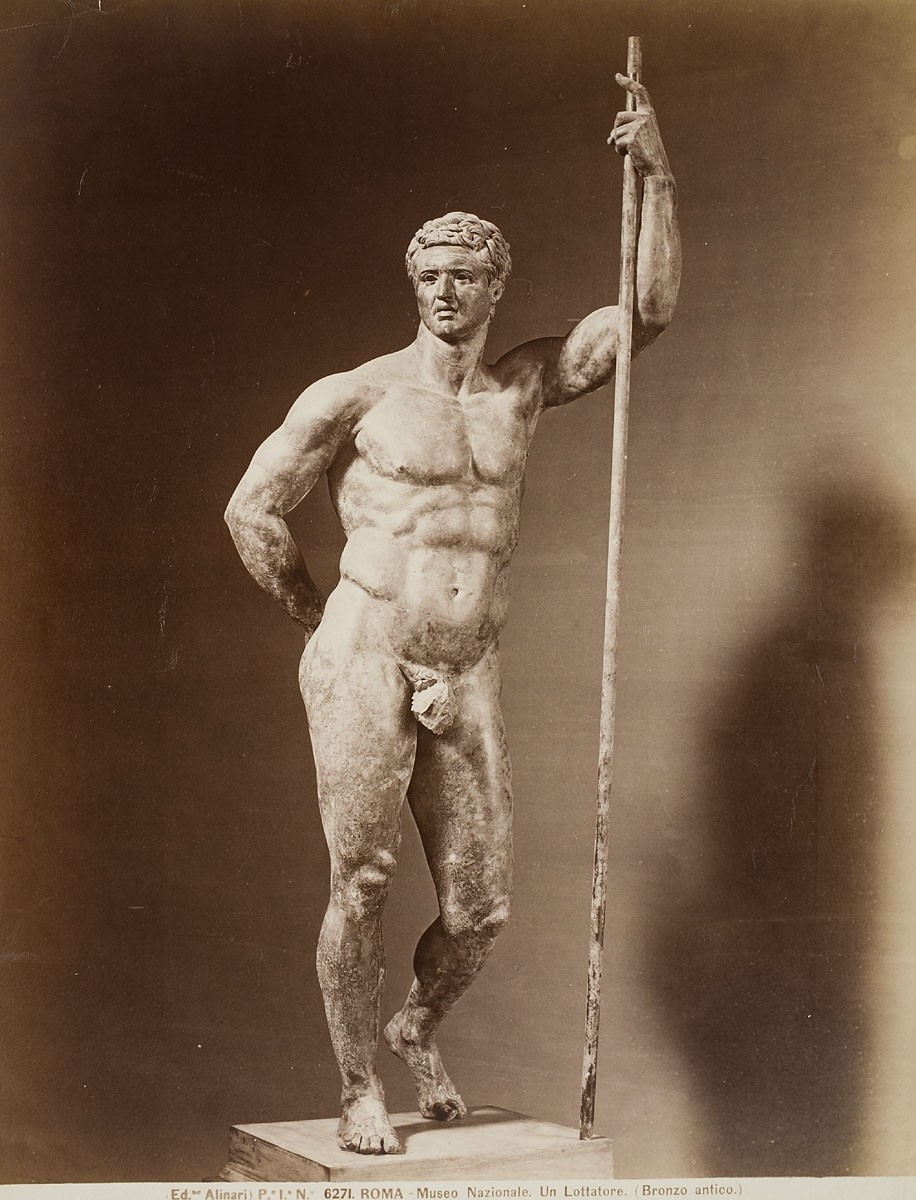 Fratelli Alinari, Speerträger, antike Bronze, Museo Nazionale, Rom