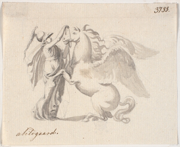 Nicolai Abildgaard, Athene lægger tømme på Pegasus
