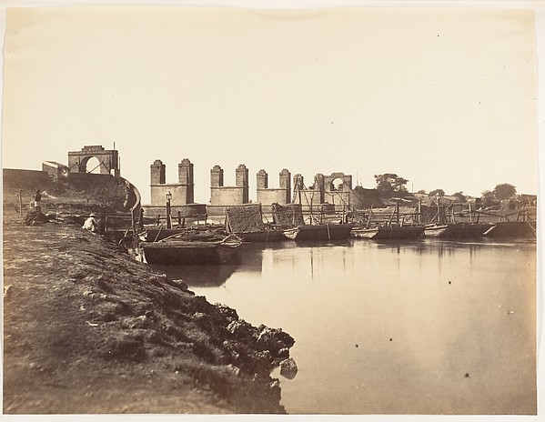 Unknown, [Suspension Bridge Over the Hindun River Destroyed by the Rebels in 1857]