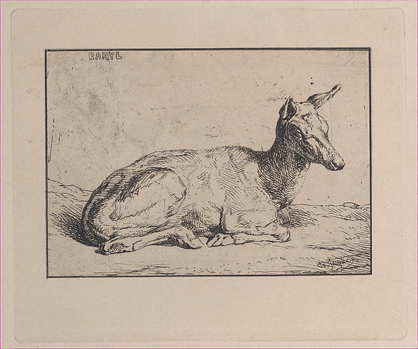 Charles Jacque, A Doe, after Barye