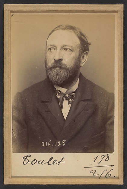 Alphonse Bertillon, Toulet. Guy, Flavien. 41 ans, né à Boufler (Somme). Entrepreneur de peinture. Anarchiste. 23/3/94.