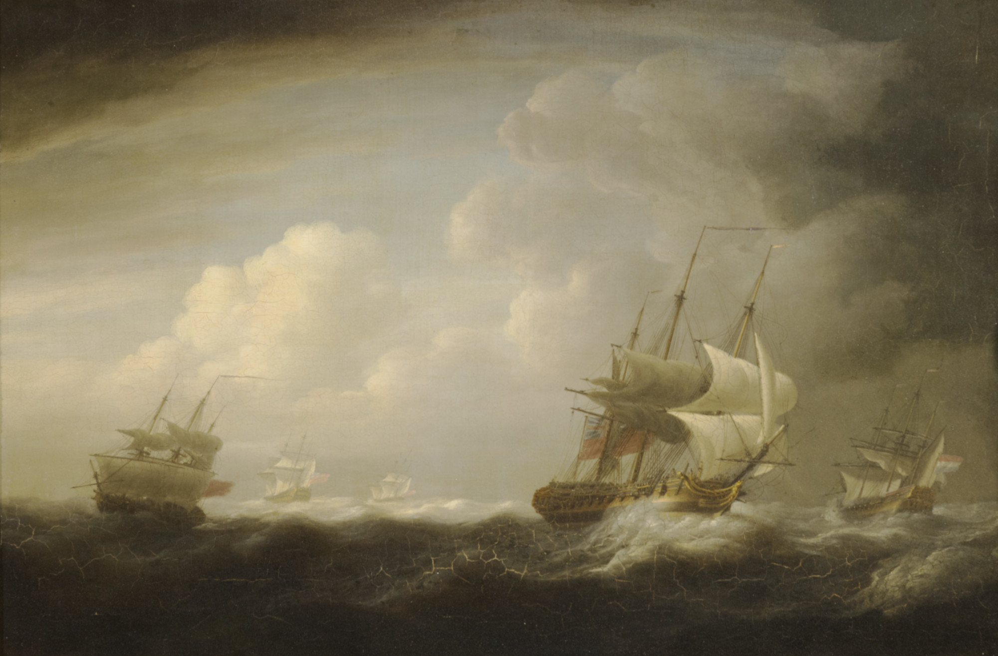 Nicholas Pocock, Ships in a Gale