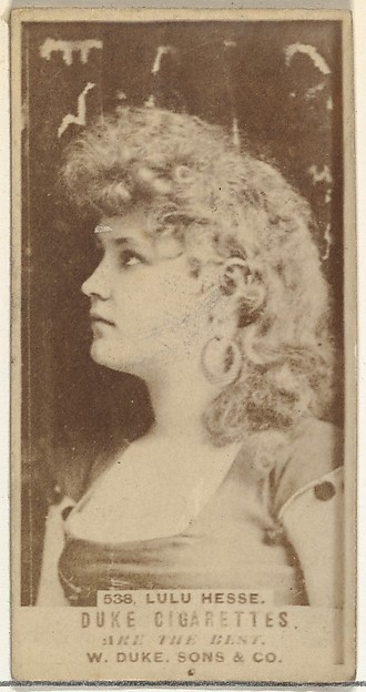 W. Duke, Sons & Co., Card Number 538, Lulu Hesse, from the Actors and Actresses series (N145-7) issued by Duke Sons & Co. to promote Duke Cigarettes