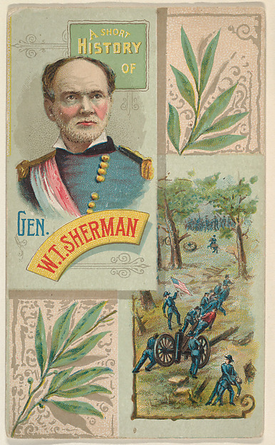 W. Duke, Sons & Co., A Short History of General W. T. Sherman, from the Histories of Generals series (N114) issued by W. Duke, Sons & Co. to promote Honest Long Cut Smoking and Chewing Tobacco