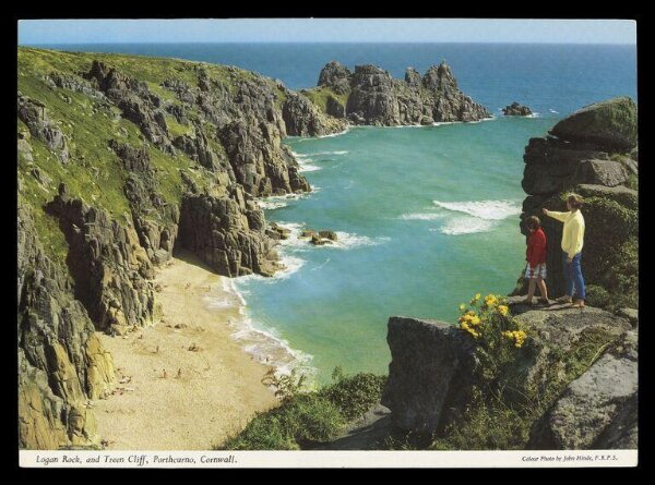 Hinde, John Wilfrid, Logan Rock, and Treen Cliff, Porthcurno, Cornwall