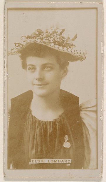Kinney Brothers Tobacco Company, Elsie Lombard, from the Actresses series (N245) issued by Kinney Brothers to promote Sweet Caporal Cigarettes