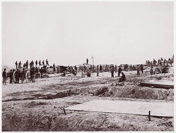 Timothy H. O'Sullivan, Outer Confederate Line at Petersburg. Captured by 18th Corps, June 15, 1864