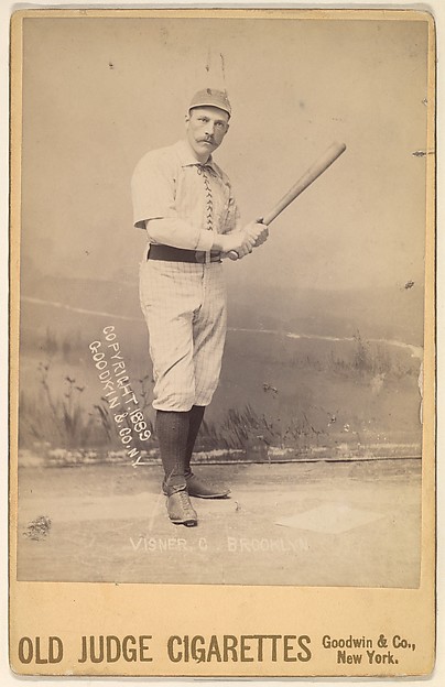 Goodwin & Company, Joseph Paul Visner, Catcher, Brooklyn, from the series Old Judge Cigarettes