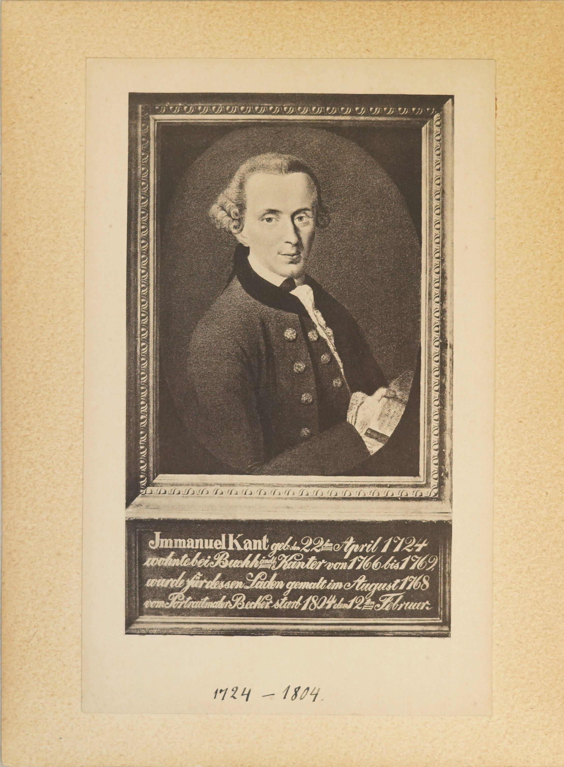 Unknown artist, Porträt von Immanuel Kant