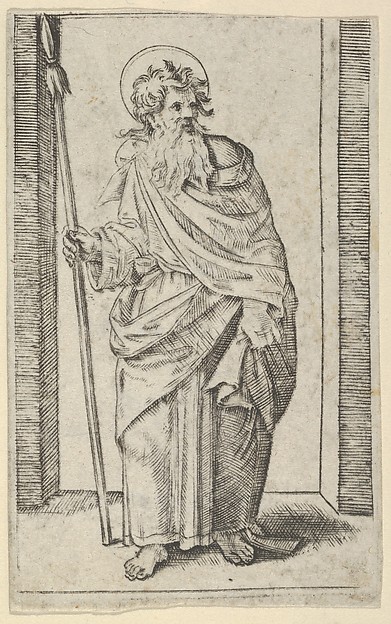 Marcantonio Raimondi, Saint Matthias, from "Piccoli Santi" (Small Saints)