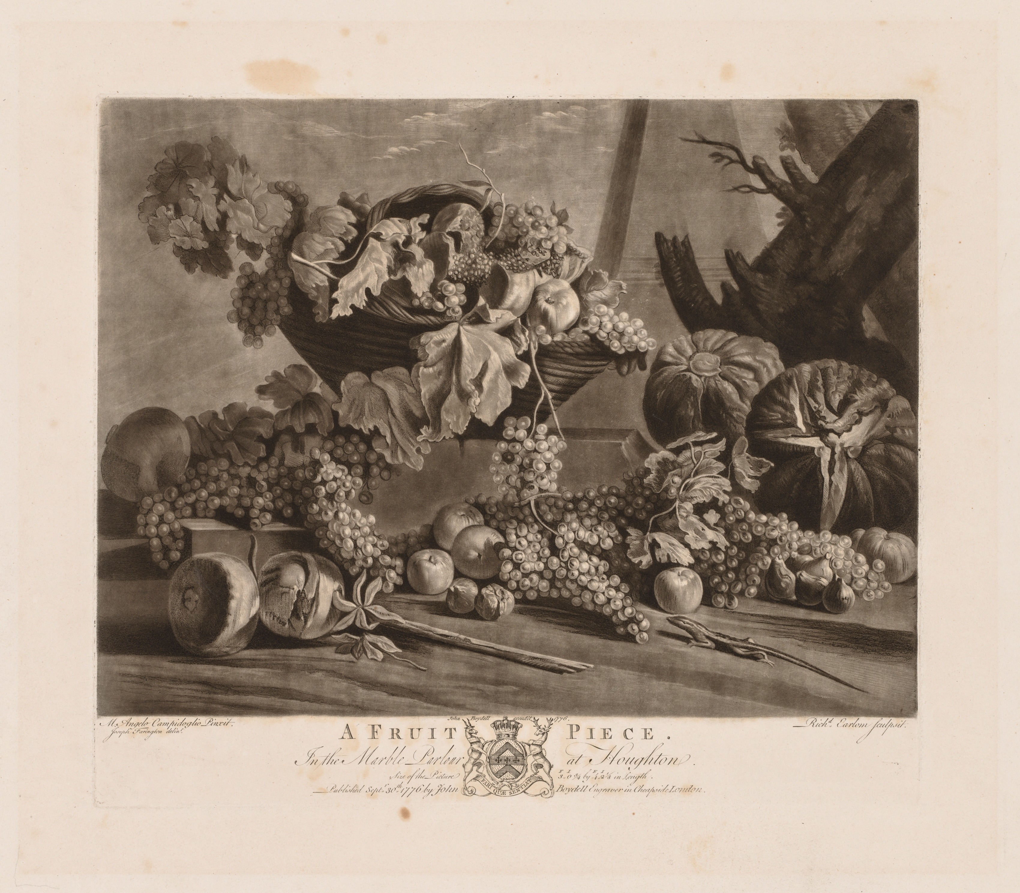 Richard Earlom, A Fruit Piece