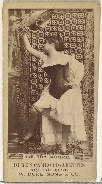 W. Duke, Sons & Co., Card Number 145, Ida Moore, from the Actors and Actresses series (N145-5) issued by Duke Sons & Co. to promote Cameo Cigarettes