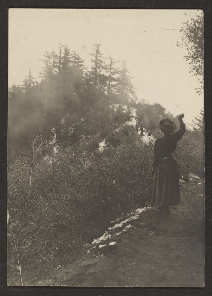 Louis Fleckenstein, [Woman Waving in Wilderness]