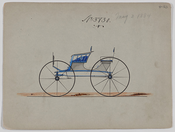 Brewster & Co., Design for 4 seat Phaeton, no top, no. 3830