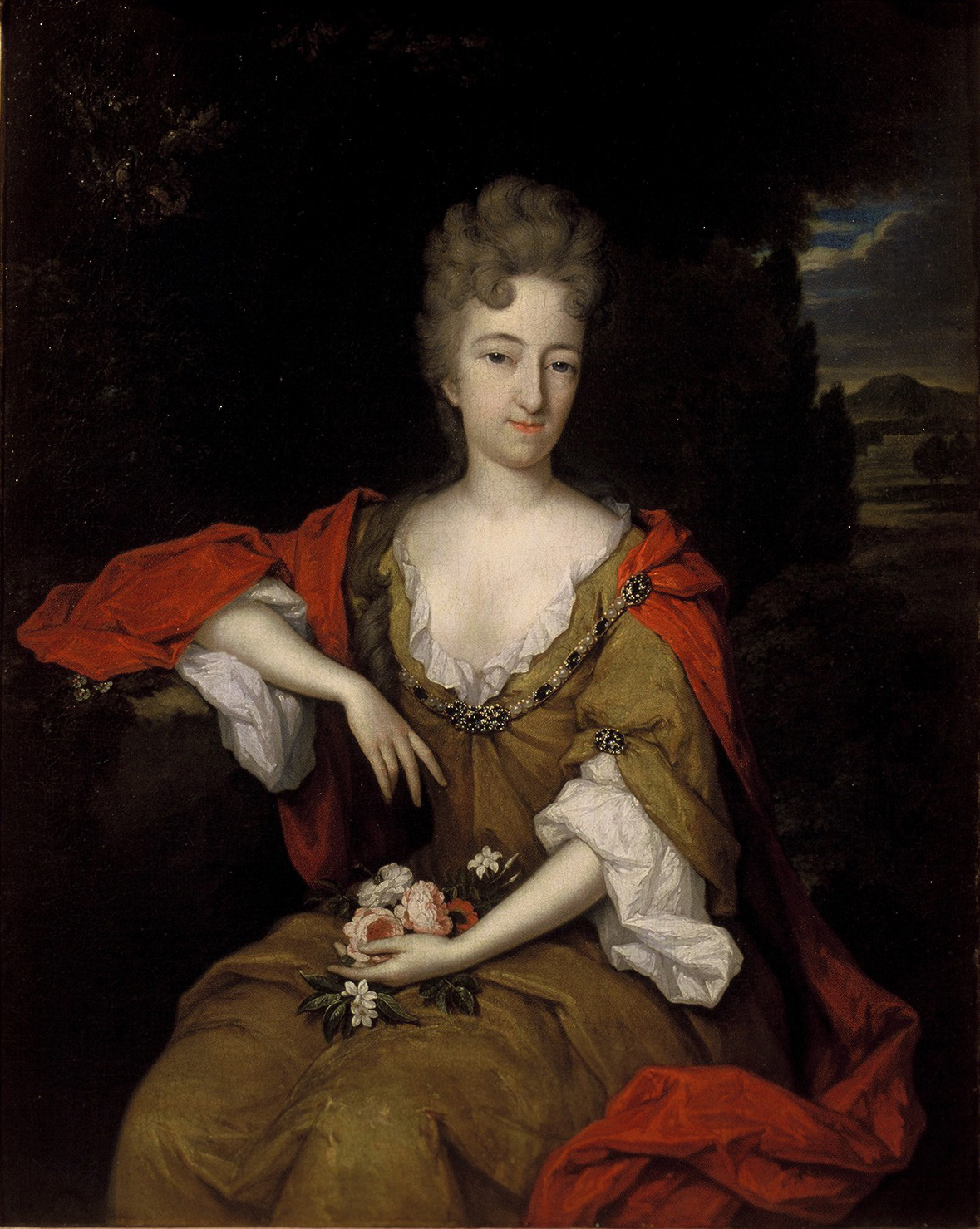 Constantijn Netscher, Portret van Anna Maria Roman (1680-1758)