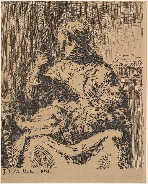 Jean-François Millet, Cooling the Porridge