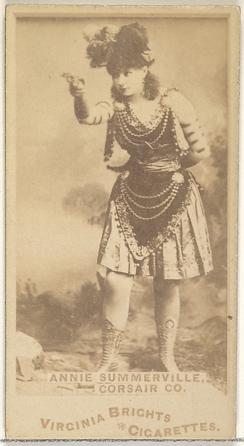 Allen & Ginter, Annie Summerville, Corsair Co., from the Actors and Actresses series (N45, Type 1) for Virginia Brights Cigarettes