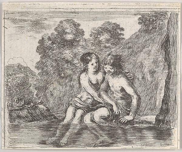 Stefano della Bella, Salmacis and Hermaphrodite, from "Game of Mythology" (Jeu de la Mythologie)
