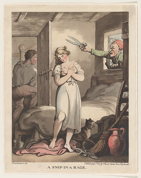 Thomas Rowlandson, A Snip in a Rage